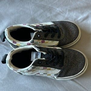 Vans glitter checker shoes
